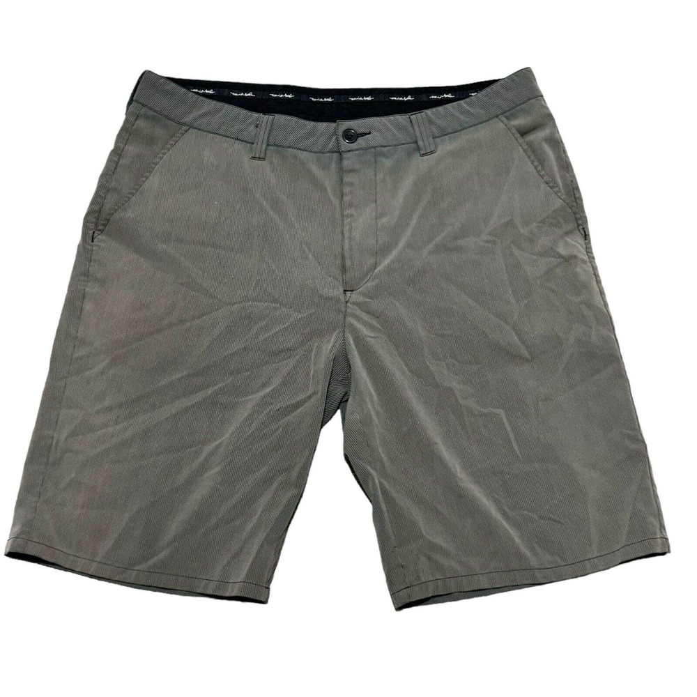 Travis Mathew Golf Shorts Pinstriped Flat Front‎ Stretch Performance Men’s Sz 36